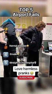 Ranking the funniest airport fails out there, and the last one is so hilarious😭 Comment your fav!