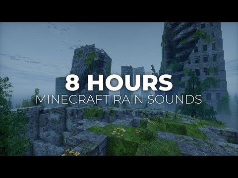 🌧️ 8 hours of minecraft rain sounds (no music) 🌧️