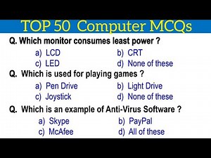 Computer MCQs Questions and Answers | Computer MCQs
