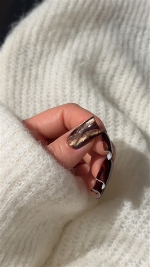 Tutorial con ojo de gato DARK 😍✨#shorts #manicura #uñas #tutorial #tutorialuñas