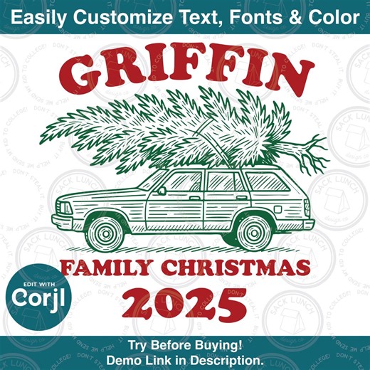 Retro 1980s Style Station Wagon With Giant Tree