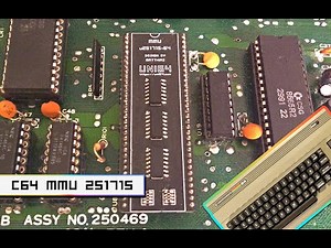 Commodore 64 MMU Replica: u251715+64, Showcase with old 250469 Board