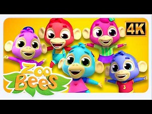 Five Little Monkeys Nursery Rhymes & Kids Songs by Zoobees Kids ABC TV