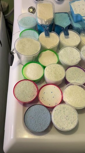 My official entry to this weeks challenge!! @laundry.tok I decided to use at @riverputstoomuch request to do this challenge, use every scoop I have!! 51 scoops of powder!! #laundrytok #laundry #laundryobsession #laundryfun #laundryoverload #laundryasmr #asmr #overload #powderdetergent #sudsy