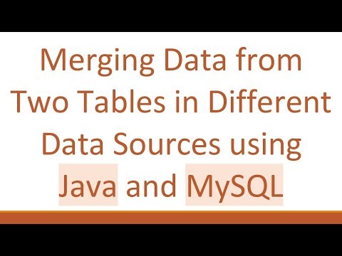 Merging Data from Two Tables in Different Data Sources using Java and MySQL