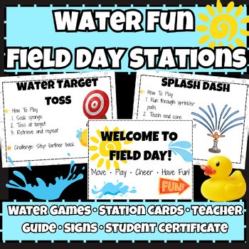 Field Day Wet Stations Bundle | 15 Water Games, Station Cards & Planning Guide