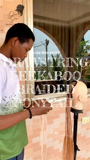 Unfinished, Drawstring Peekaboo Braided Ponytail