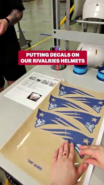 On go the helmet decals 👌 #patriots #nfl #shorts