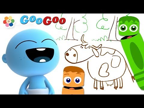 GooGoo Baby Draws the Old MacDonald's Farm | Coloring Pages for Kids by BabyFirst