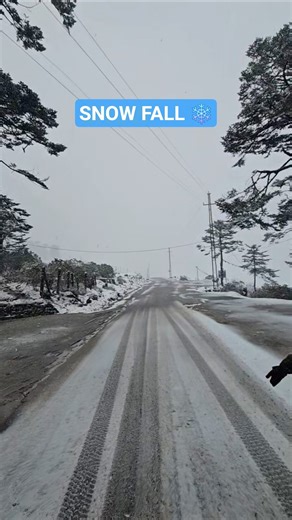 Hidden Place of Sikkim Part 1(Snow Fall In The Road 😇❄️ ) #snowfall #travel #sikkim #manali #shorts