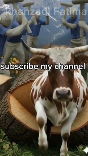 Rescue ox from big giant log #animals #funnyvideo #shortsfeed #shorts #viral