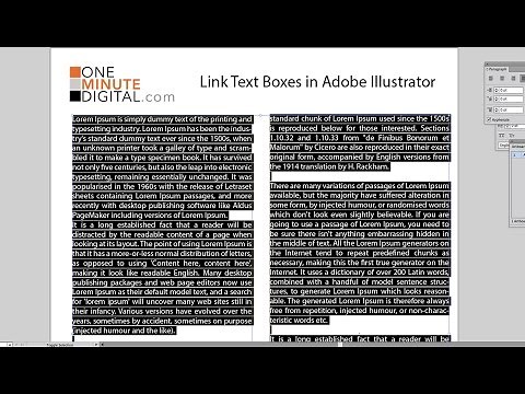 Link Text Boxes in Illustrator CS6