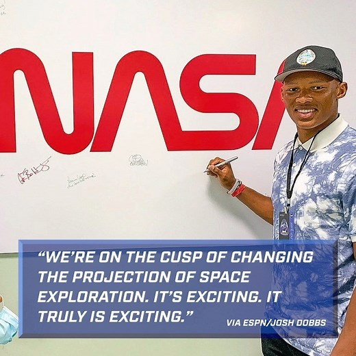 Josh Dobbs worked with NASA engineers as a part of his NFLPA externship. He can't wait to see the NASA-SpaceX launch today! 🚀 | NFL