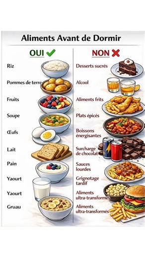 Les meilleurs (et les pires) aliments avant de dormir ! 😴🍔
