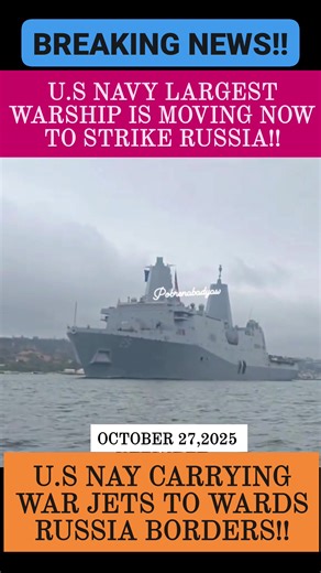 156K views · 2.1K reactions | Breaking News!!:: U.S Navy Largest Warship Is moving to strike Russia... #reelsviralfb #trendingreels #highlight | Mark Ronilo Motivo Tubis | Facebook