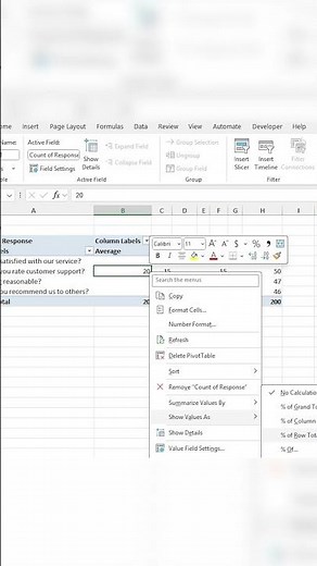 Convert Pivot Numbers to % in 5 Seconds | STOP Showing Numbers! Show % in Pivot Table