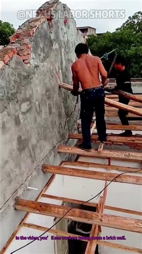 Genius Demolition Hack: Tear Down Brick Walls Efficiently | YouTube Shorts