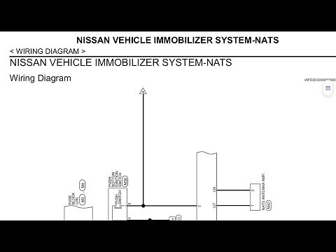NISSAN VEHICLE IMMOBILIZER SYSTEM WIRING DIAGRAM WITH WIRE COLORS AND CONNECTORS NUMBERS.
