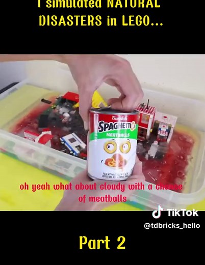 I simulated NATURAL DISASTERS in LEGO...#tdbricks_hello