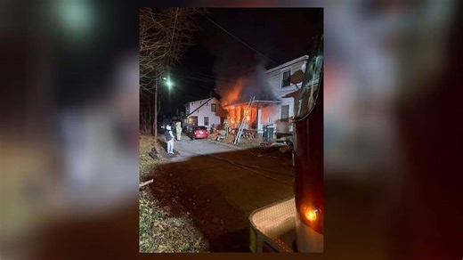 Firefighters rescue 2 dogs, 3 adults from fire on Christmas night