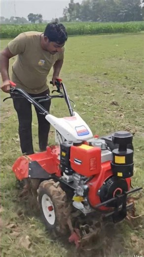 Power Weeder Machine Small Farming Machine Doing Big Work! #shorts