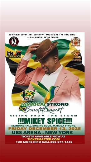 20 reactions | @mikeyspiceofficial will be performing at the #jamaicastrong #benifitconcert going down @ubsarena #getyourtickets it’s a @roadblockradio @jamminsevents @iriejamradio production | Irie Jam Radio | Facebook