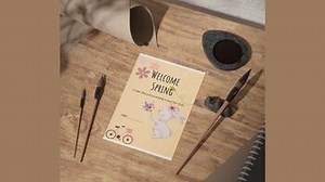 Coloring and tracing book about the spring festival is a fun activity for kids.