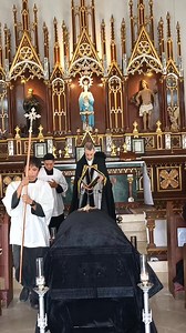 The Absolutio super feretrum The Absolution of the Dead This rite takes place after the Requiem Mass (the Mass for the Dead), especially on the Day of Burial. | Catholic Tradition & Evangelization