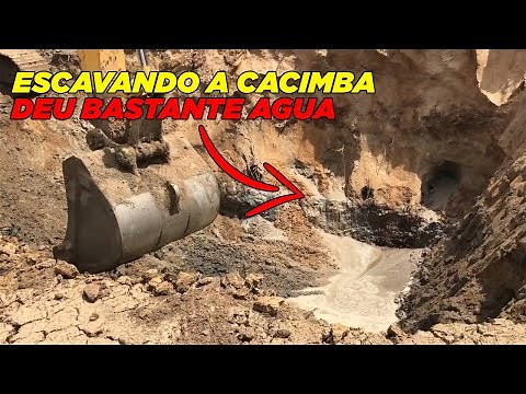 VEJA COMO É ESCAVADA UMA CACIMBA, ACHAMOS A VEIA D'AGUA
