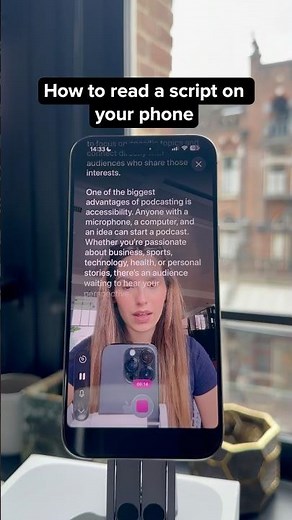 How to read a script on your phone while filming