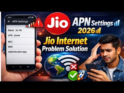 Jio APN Settings 2026📶/Jio Internet Problem Solution/Jio Net Slow Problem⚠️|2026 ✅