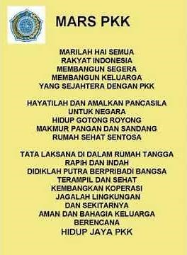 Lagu Mars PKK (dengan lirik)
