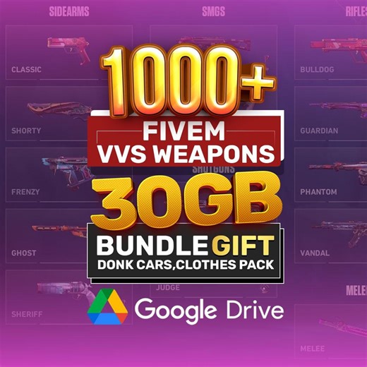 Plus de 1 000 armes à feu FiveM VVS | Lot d'armes personnalisées premium | Compatible ESX/QBCore | Textures de haute qualité | Téléchargement instantané - Etsy France