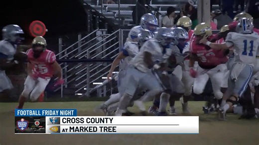 Football Friday Night (10/31/2025): Cross County beats Marked Tree 44-20. More scores and highlights: https://www.kait8.com/.../29/football-friday-night-103125/ | Football Friday Night