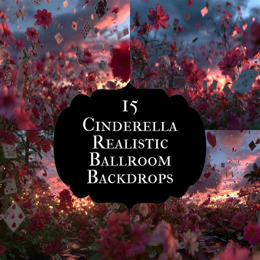 Cinderella Ballroom Digital Backdrop: Princess Photography Background (jpgs 4096x4096px) - Etsy