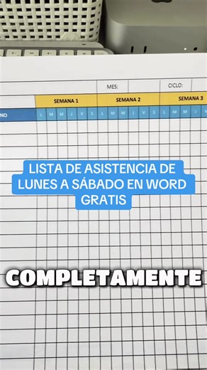Plantilla de Lista de Asistencia Gratuita en Word