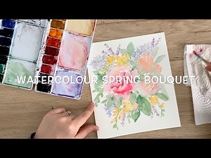 Watercolour Spring Bouquet