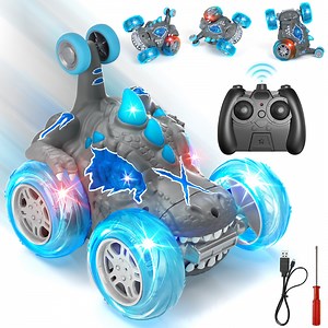 RC Cars Remote Control Car Toys for Boys 3 4 5 6 7 8 9 10 Year Old Girl Boys, 2.4Ghz Fast Stunt with Cool Light for Kids Birthday Chritmas