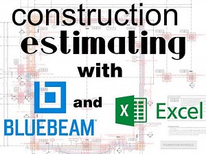 Construction Estimating - Concrete Takeoff in Bluebeam Revu, Estimating in Excel from Scratch