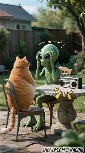 cat caught alien and save earth#ai#shorts #viralvideo #cat