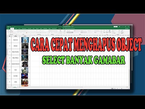 Cara Cepat Menghapus Object di excel