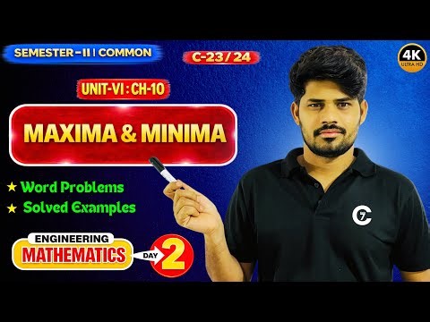 Maxima & Minima Word Problems | Engineering Mathematics | Day -2 | chaitumawa7