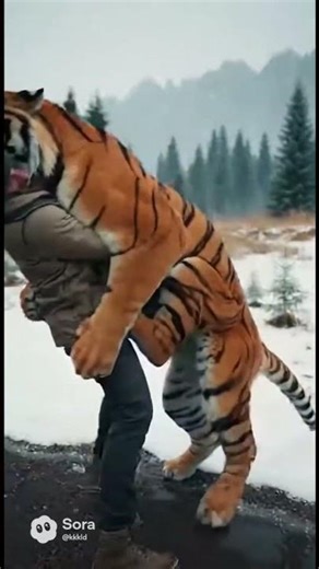 사육사와 호랑이의 놀이? #고양이 A game between a zookeeper and a tiger? #bear #animal #wildlife 飼育士と虎の遊び？ #犬 #猫