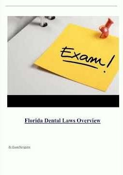 Florida Dental Laws Overview Latest Actual Questions And Ans video