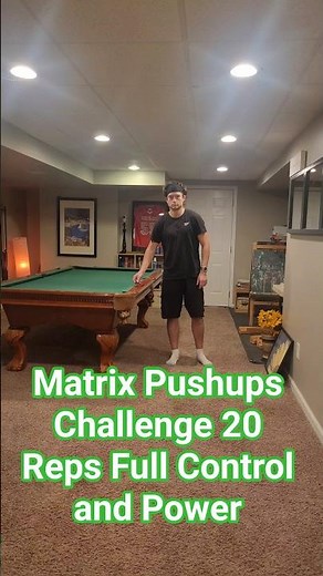 Matrix Pushups Challenge 20 Reps Full Control and Power