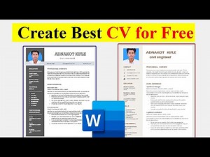 Best CV Format 2025 / Create Best CV for Free