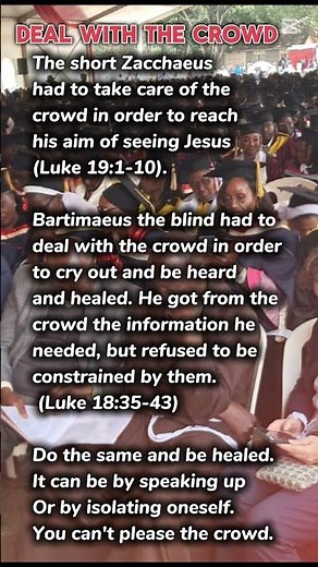 DEAL WITH THE CROWD #homily #motivation #bible #inspiration #love #jesus #shorts #crowd #life #viral