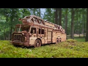 Rescue Firetruck - WoodTrick biggest wooden car 3D model