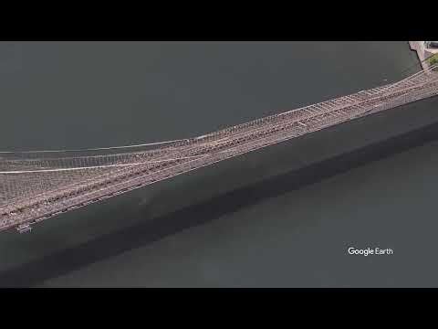 aereal view of Brookling bridge New York and zooming to bridge. #ny #usa #brookling #bridge