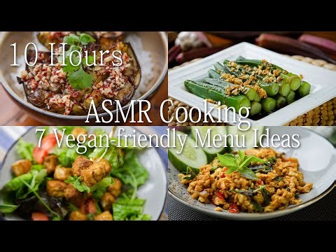 10-Hour Cooking ASMR No Talking Vegan Recipes: DELICIOUS Plant-Based Meals & Techniques